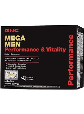 #ad GNC MEGA MEN performance amp; vitality supplement 30Ct EXP 6 24 $23.99