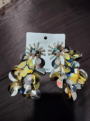 #ad New Earrings Jewelry Trendy Girls#x27; Statement Women Fashion Rhinestone 3 in $9.99