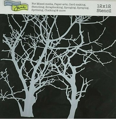 #ad Crafters Workshop Large Tree Branches Stencil For Wall Painting 12quot; Art Template $8.99