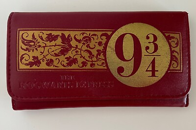 #ad Harry Potter The Hogwarts Express 9 3 4 Platform Red Wallet Tri fold $13.99