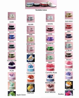 #ad Double Faced Sided Satin Ribbon Low Price 100 Yards Multiple Color amp; Size DIY $5.99