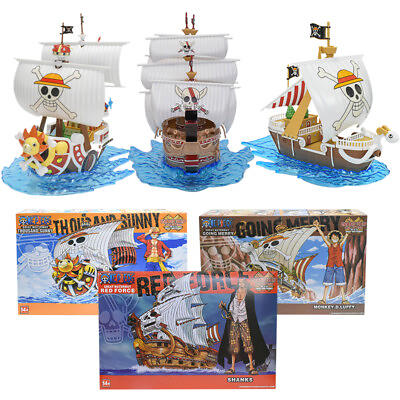 #ad One Piece Thousand Sunny Going Merry Boat Pirate Ship Figure Toys Assembly Model $20.99