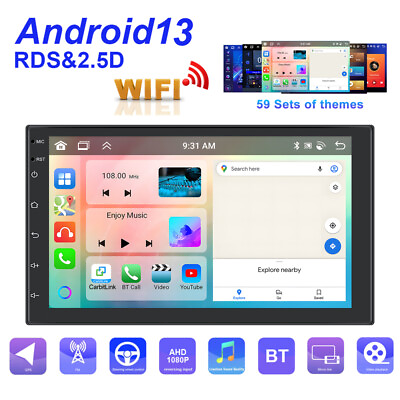 #ad 464GB 7 Inch 2 DIN Car Stereo Radio Android 13 Carplay GPS Navi Bluetooth IPS $119.99