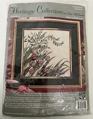 #ad Needlepoint Kit Heritage Collection Windswept Tulips 14quot; x 14quot; Elsa Williams $25.44