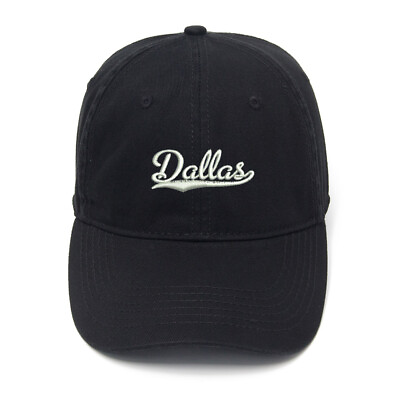#ad Men#x27;s Baseball Caps Dallas Vector Embroidered Dad Hat Washed Cotton Hat $22.89