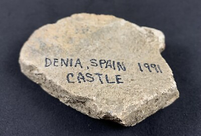 #ad Vintage Antique Piece of The Castle of Denia in Spain Castillo de Denia $45.00