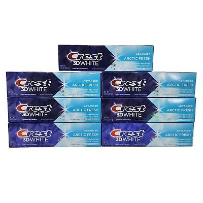 #ad Crest 3D White Arctic Fresh Fluoride Toothpaste Advanced 3.8oz 02 2026 7 Pack $29.99