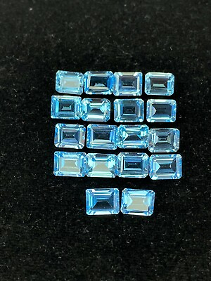 #ad Natural Loupe Clean Blue Topaz Octagon Faceted Loose Gemstone Making For Jewelry $304.00