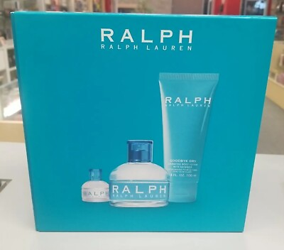 #ad RALPH by Ralph Lauren 3 pcs set 3.4 oz edt 3.4 oz B L 7 ml edt New for women $108.99