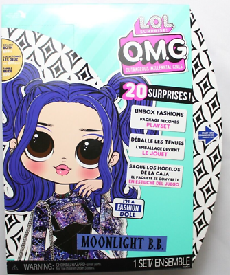 #ad LOL Surprise OMG MOONLIGHT B.B. Fashion Doll 20 SURPRISES Playset Package NIB $22.50
