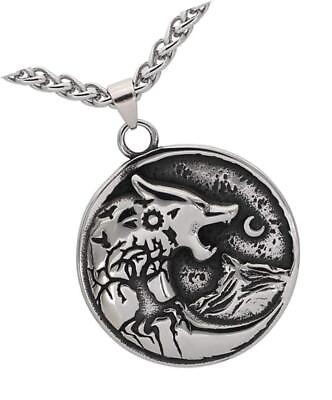#ad Noridc Viking Necklace Men Wolf Stainless Steel Necklace Viking for $52.01