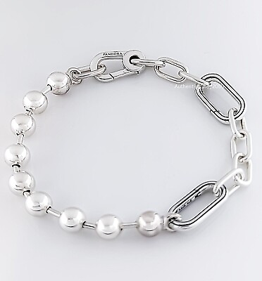 #ad 100% Authentic 925 Silver PANDORA ME Metal Bead amp; Link Chain Bracelet 592793C00 $97.75
