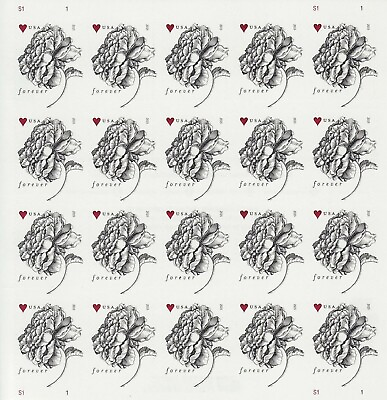 #ad Wedding Vintage Rose Forever Stamps #4959 Sheet of 20 $19.00