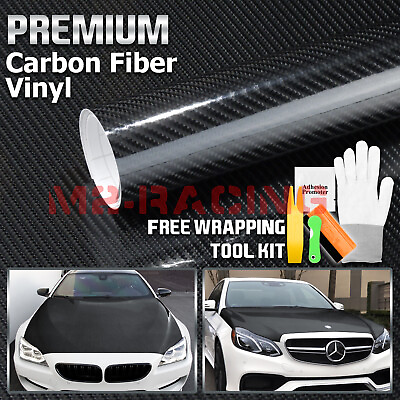 #ad 7D Carbon Fiber Black High Gloss Auto Vinyl Wrap Sticker Sheet Film Decal DIY 6D $247.50