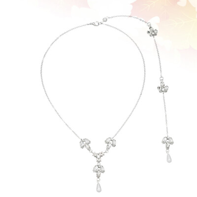 #ad Miss Crystal Back Necklace Pendants Wedding Backdrop Necklaces $11.35