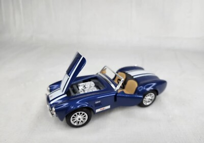 #ad Maisto Shelby 427 Cobra 1:24 Scale Diecast Roadster Blue amp; White No Box $21.99