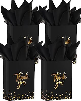 #ad 50 Pack Thank You Gift Bags Small Size Thank You Wedding Gift Bags in Bulk $36.56