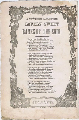 #ad The Lovely Sweet Banks Of The Suir Broadside Ballad H. De Marsan 1830#x27;s 60#x27;s $19.03