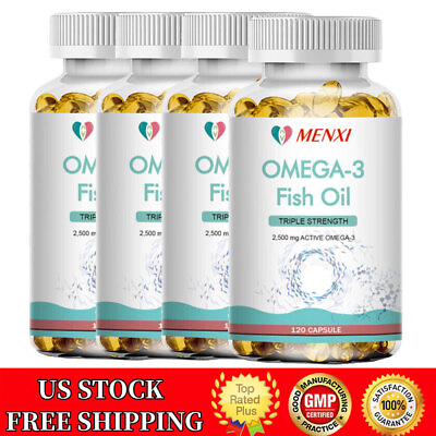 #ad Omega 3 Fish Oil Caps 3x Strength 2500mg EPA amp; DHA Highest Potency Joint Support $39.99