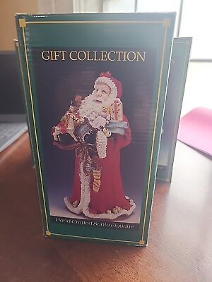 #ad Santa Gift Collection Hand Crafted Santa 8quot; Tall w Box $15.00