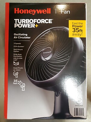 #ad Honeywell Turbo Power Oscillating Electric Quiet Table Fan 10 inch Black $29.40