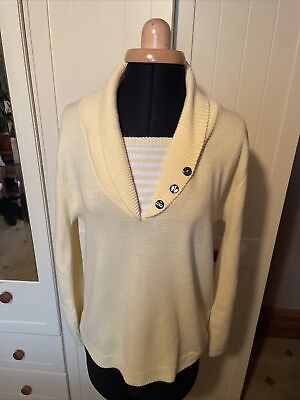 #ad PURE amp; NATURAL Ladies Yellow Cotton Blend Knit Long Sleeve Sweater Size M L GBP 4.50