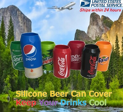 Beer Can Covers Silicone Sleeve Hide a Beer Coca ColaZeroPepsi and More12oz $6.80