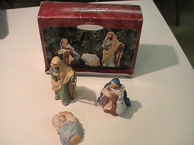 #ad Hallmark Porcelain quot;The Holy Familyquot; Blessed Nativity Collection Ornaments 1998 $23.45