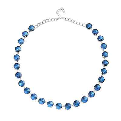#ad Simulated Blue Glass Tennis Necklace Gifts Jewelry for Women Size 20 22quot; $16.99