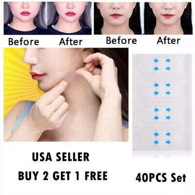 #ad 40PC Set Instant Face Neck Eye Lift Face lift V Tapes Shape Tape Anti Wrinkle $4.99