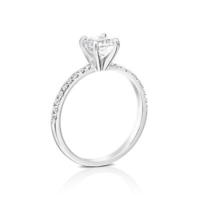 #ad H VS2 Cushion Cut Diamond Engagement Ring 1.40 CT 14K White Gold Genuine $2506.50