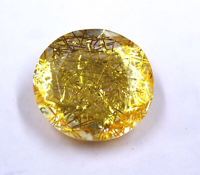#ad Amazing Golden Rutilated Quartz 96.65 Ct EGL Certified Round Cut Gemstone AKG $8.39