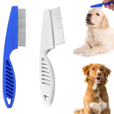 #ad Pet Animal Care Removal Flea Comb for Cat Dog Pet Stainless Steel Comfort Tool $4.90