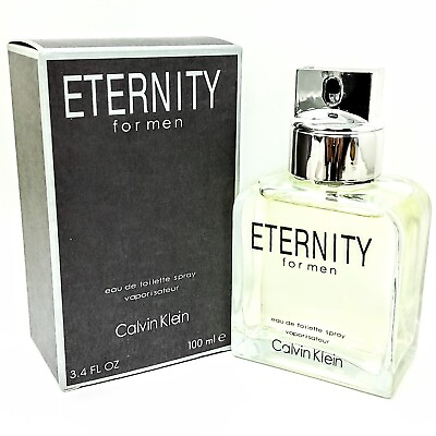 #ad ETERNITY by Calvin Klein 3.4 fl oz 100 mL EDT Cologne for Men NEW IN BOX $31.99