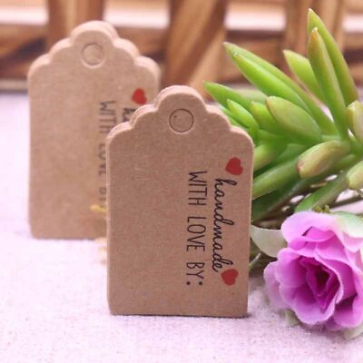 #ad Paper Card Wedding Gift Tag Souvenir Charms Gifting Hanging Label Tags 100pcs $13.51