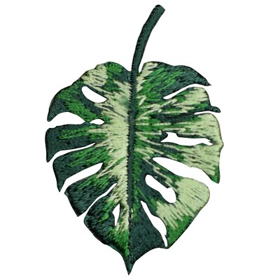 #ad #ad Small Monstera Leaf Applique Patch Tropical Variegated House Plant 2quot; Iron on $2.95