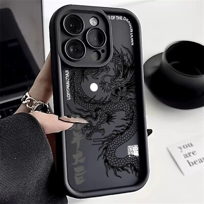 #ad iPhone 15 14 13 12 11 Pro Max XS X XR 7 8 Plus Phone case Chinese Dragon Silicon $0.99