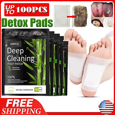 100PCS Detox Foot Patches Pads Body Toxins Feet Slimming Deep Cleansing Herbal $29.99