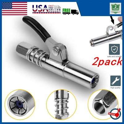 #ad 2pack Grease Gun Coupler XL Extra reach for recessed grease fittings 10000 PS $19.94