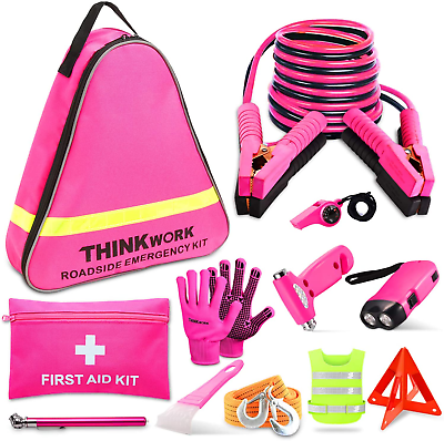 #ad Car Emergency Kit for Teen Girl and Lady#x27;S Gifts Pink Emergency $49.99