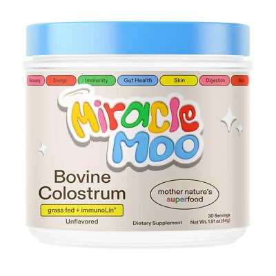 #ad Miracle Moo Colostrum Powder Unflavored Grass fed Colostrum with ImmunoLin $27.00