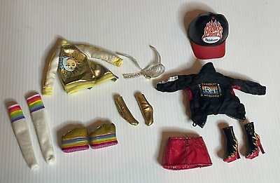 #ad Large Lot MGA Rainbow High Doll Replacement Clothing Bundle Clothes Gold Red $49.99