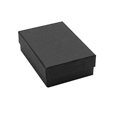 #ad 25 Pack Cotton Filled Black Matte Paper Color Jewelry Gift and Retail Boxes $24.07