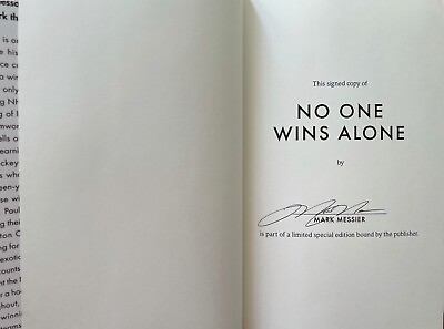 #ad Mark Messier autographed auto No One Wins Alone hardcover signed edition book $54.44