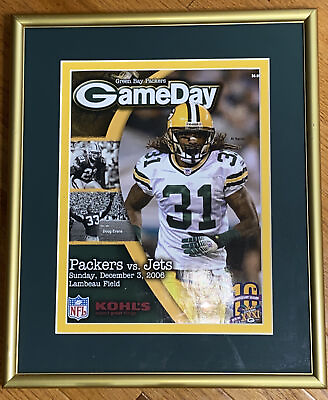 #ad GREEN BAY PACKERS Vs Jets Picture Prof. Framed 2006 NFC NFL Game Day Program $48.99