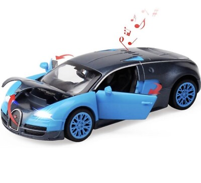 #ad Bugatti Veyron Alloy Diecast Car Model Collection Lightamp;Sound 1:32 Blue $14.99