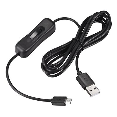#ad USB Cable with ON Off Switch USB Male to Micro USB Male Extension Cord 2M Black $13.21
