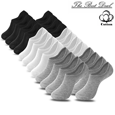 #ad #ad 3 12 Pairs Mens Invisible No Show Nonslip Loafer Low Cut Cotton Liner Boat Socks $5.88