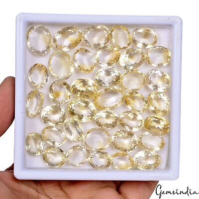 #ad 12 17mm Natural Citrine Yellow Oval Cut Untreated Loose Gemstones 300 Ct 36 Pc $112.49