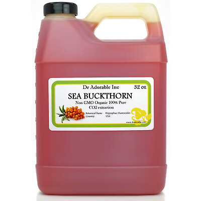#ad Premium 32 Oz Sea Buckthorn Oil 100% Pure Organic Cold Pressed Best Fresh Multi $78.99